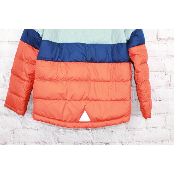 LL Bean Bean's Down Jacket Fleece Lined Colorblock Multicolor Size M 10-12 - Picture 5 of 13